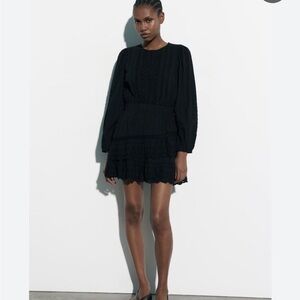 Zara Lace Insert Mini Dress